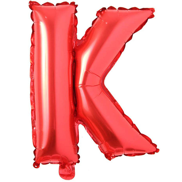 16" Kırmızı Harf Folyo Balon - K