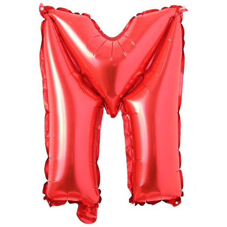 16" Kırmızı Harf Folyo Balon - M