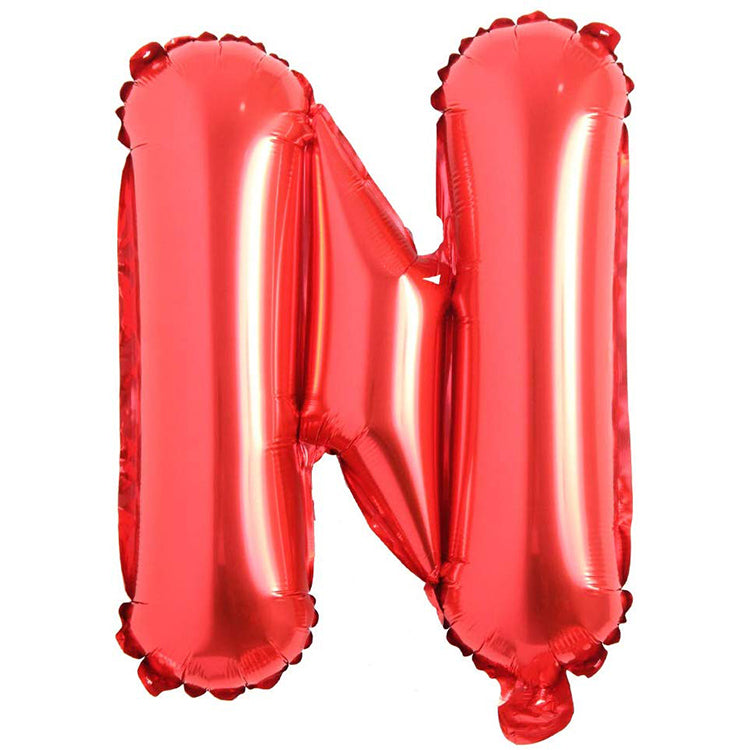 16" Kırmızı Harf Folyo Balon - N