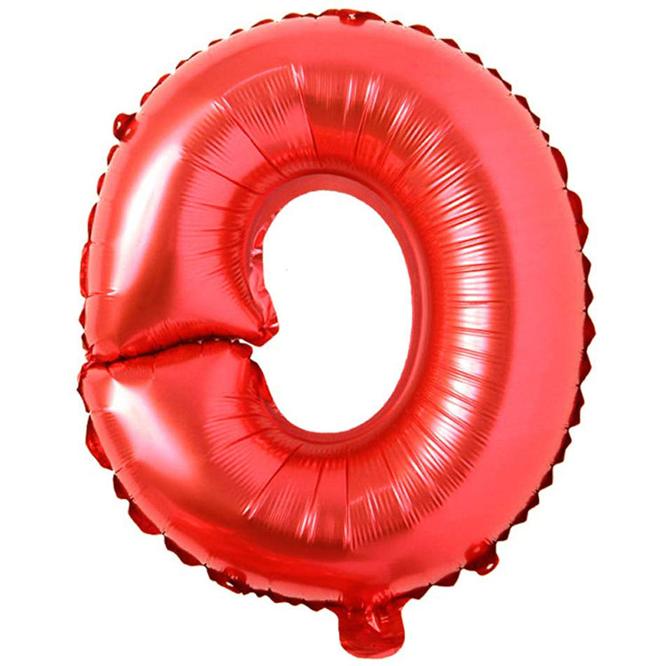 16" Kırmızı Harf Folyo Balon - O