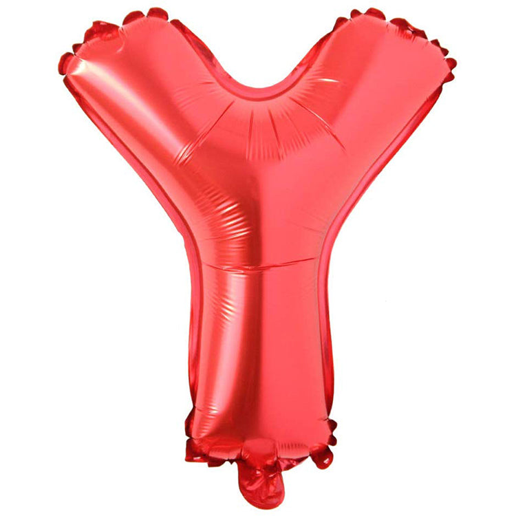 16" Kırmızı Harf Folyo Balon - Y