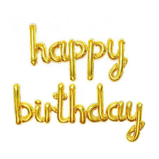 Gold Happy Birthday İmza Folyo Balon