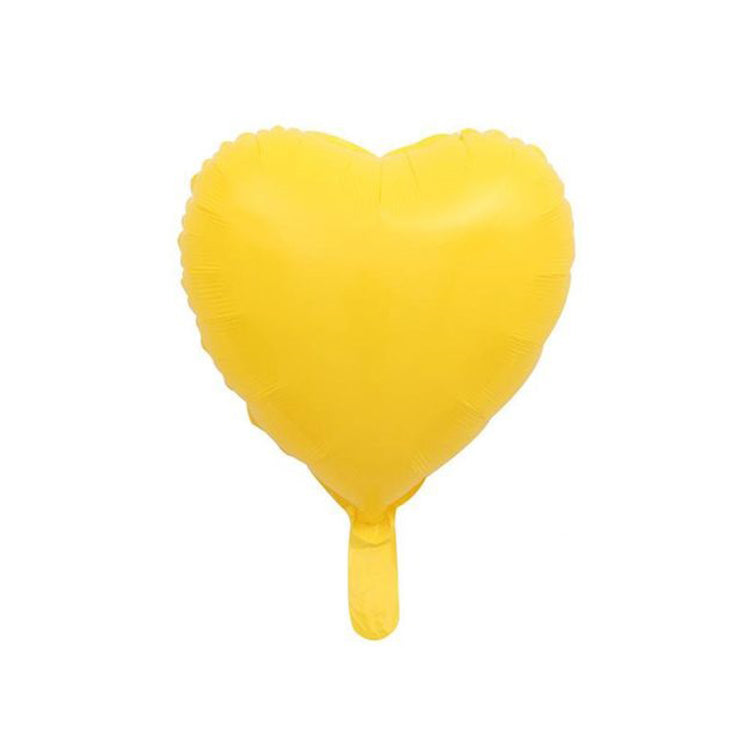 Makaron Sarı Kalp Folyo Balon