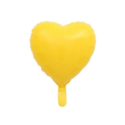 Makaron Sarı Kalp Folyo Balon