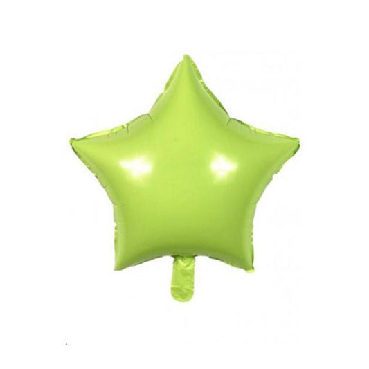 18" Makaron Yeşil Yıldız Folyo Balon