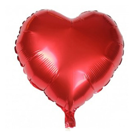 10" Parlak Kırmızı Kalp Folyo Balon