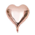 24" Parlak Rose Kalp Folyo Balon