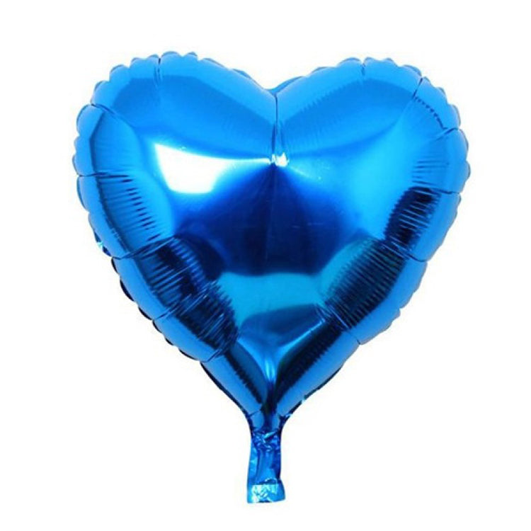 18" Parlak Mavi Kalp Folyo Balon