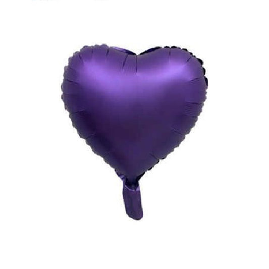 18" Saten Mor Kalp Folyo Balon 50'li Paket