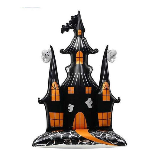 Ayaklı Halloween Şatosu Folyo Balon