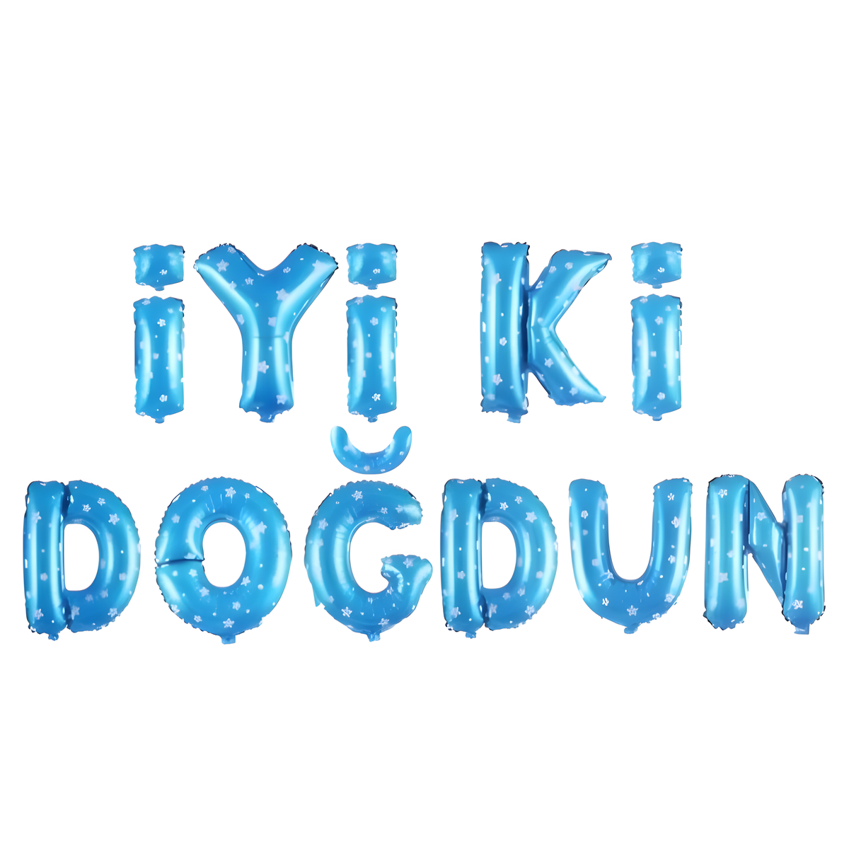 Mavi İyi Ki Doğdun Yazı Folyo Balon