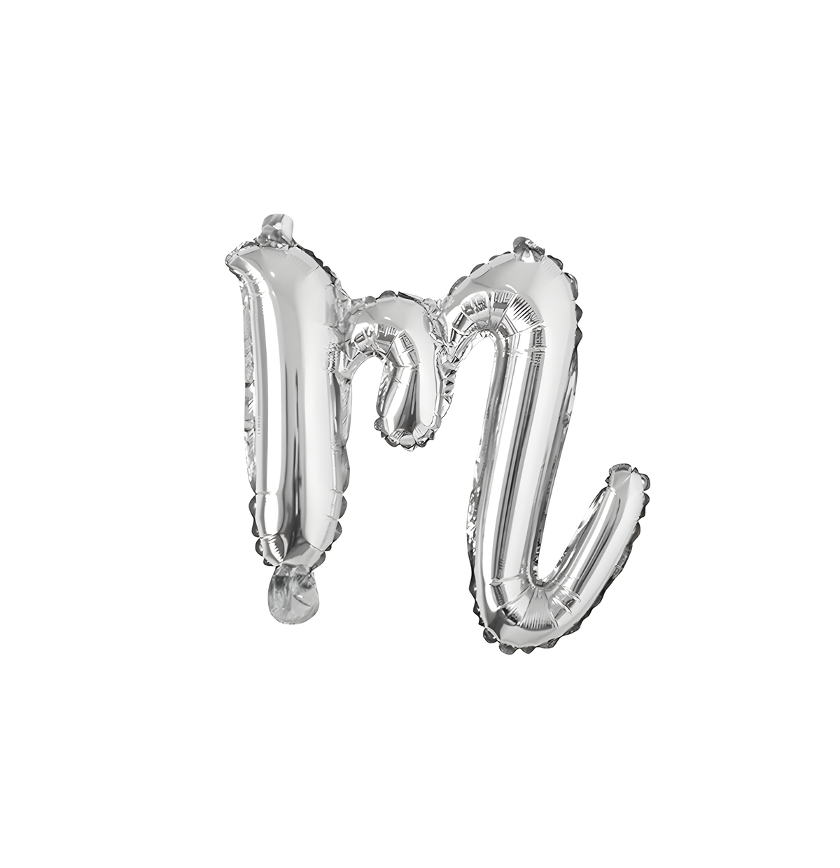18" El Yazısı Gümüş Harf Folyo Balon - M