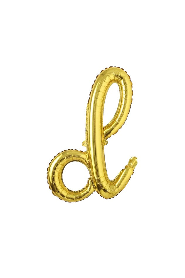 18" El Yazısı Gold Harf Folyo Balon - D