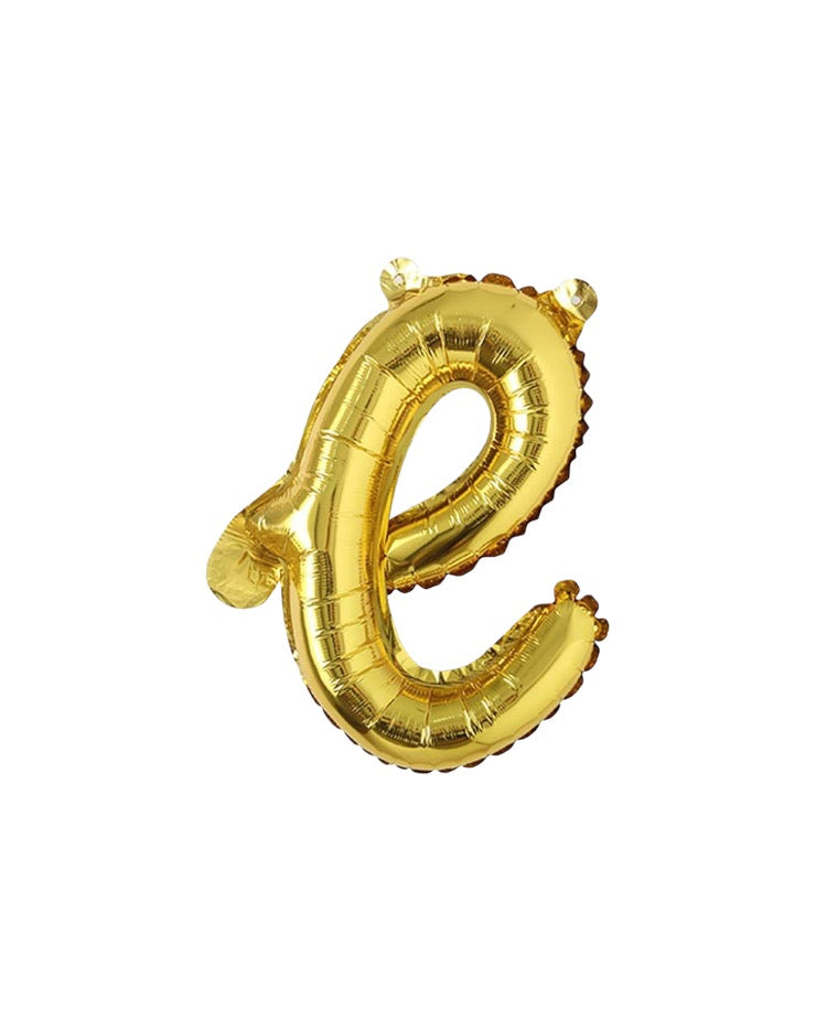 18" El Yazısı Gold Harf Folyo Balon - E