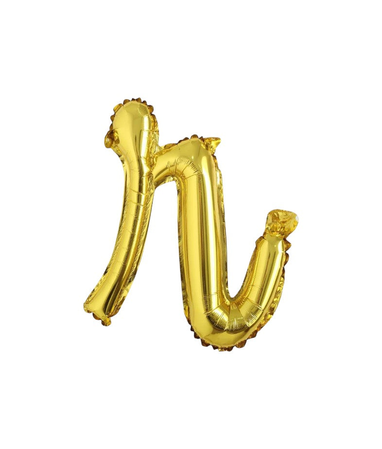 18" El Yazısı Gold Harf Folyo Balon - R