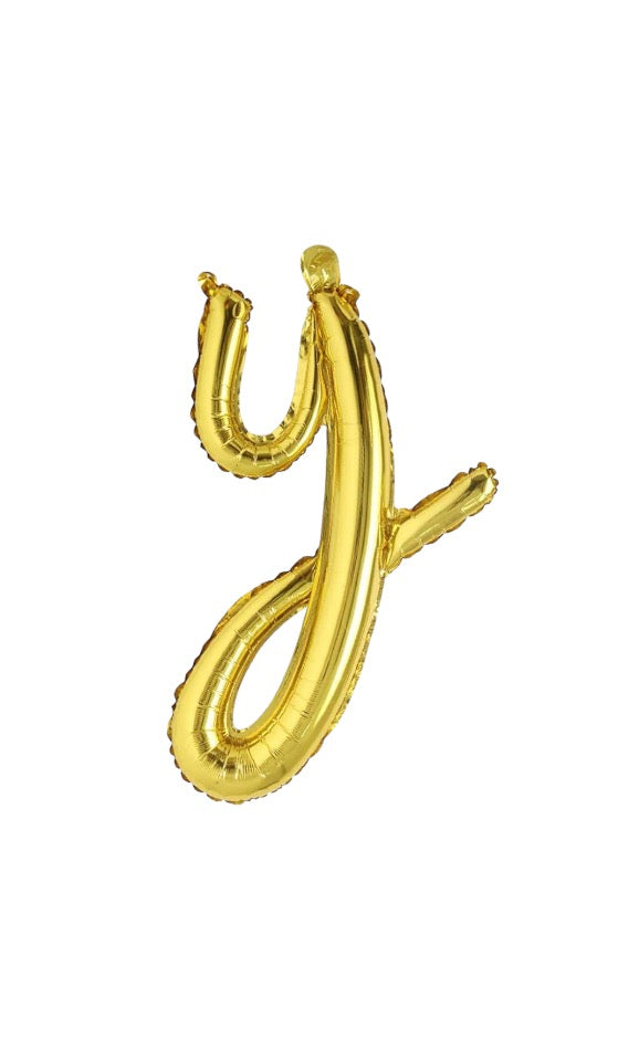 18" El Yazısı Gold Harf Folyo Balon - Y