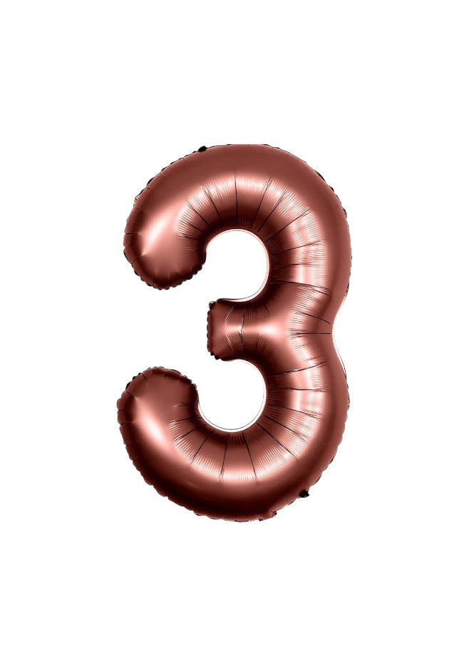 40" Çikolata Rakam Folyo Balon - 3