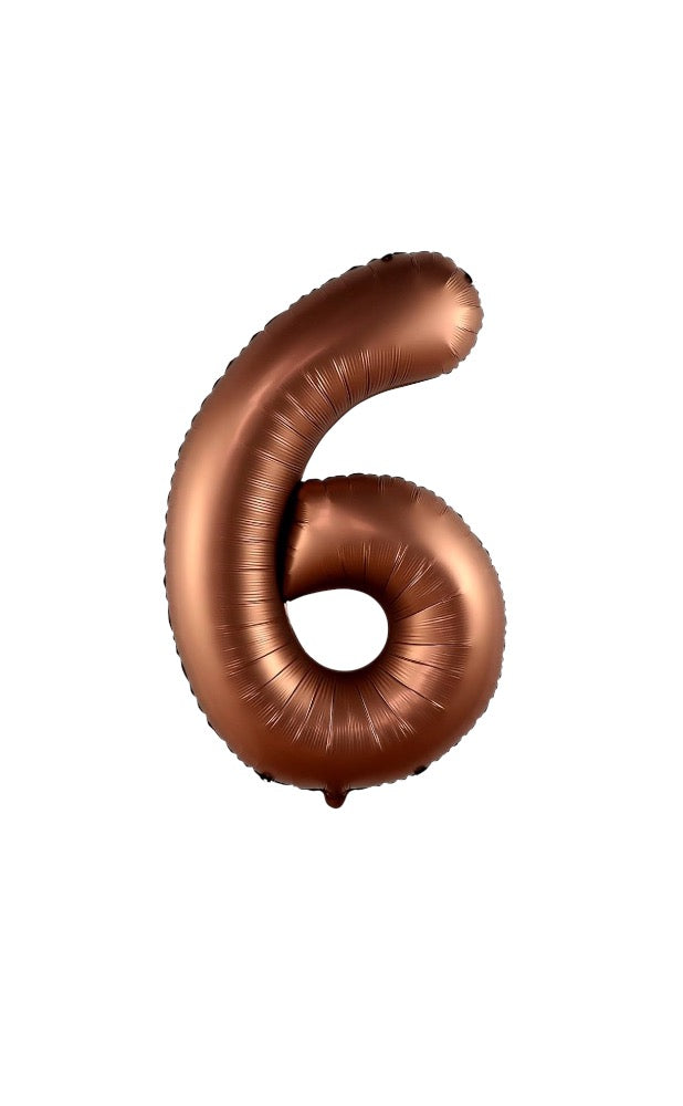 40" Çikolata Rakam Folyo Balon - 6