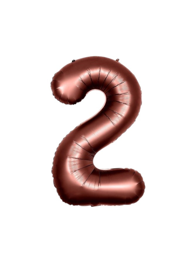 40" Çikolata Rakam Folyo Balon - 2