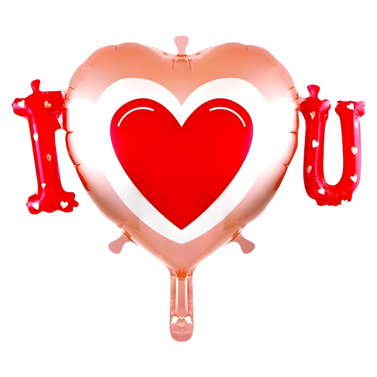 I Love U Yazı Folyo Balon