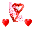 Love 3'lü Kalp Balon Seti