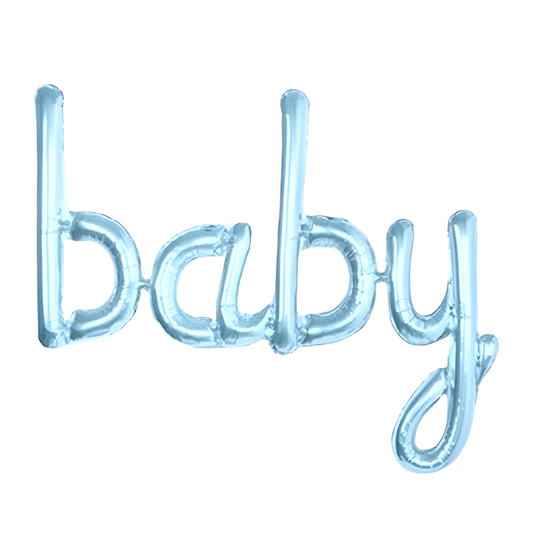 Mavi Baby Birleşik Yazı Folyo Balon