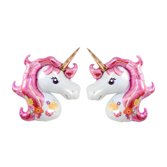 Pembe Unicorn 2'li Folyo Balon Seti