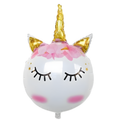 Gold Kirpikli Unicorn Folyo Balon