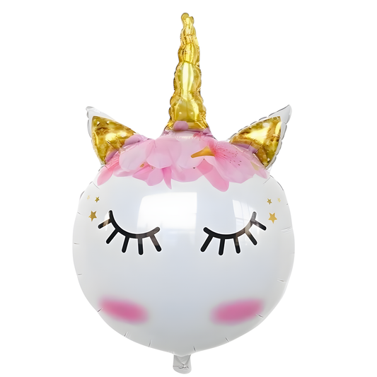 Gold Kirpikli Unicorn Folyo Balon