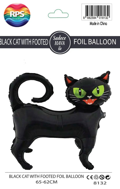 Ayaklı Siyah Kedi Folyo Balon