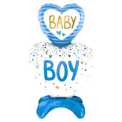 Ayaklı Mavi Baby Boy Folyo Balon