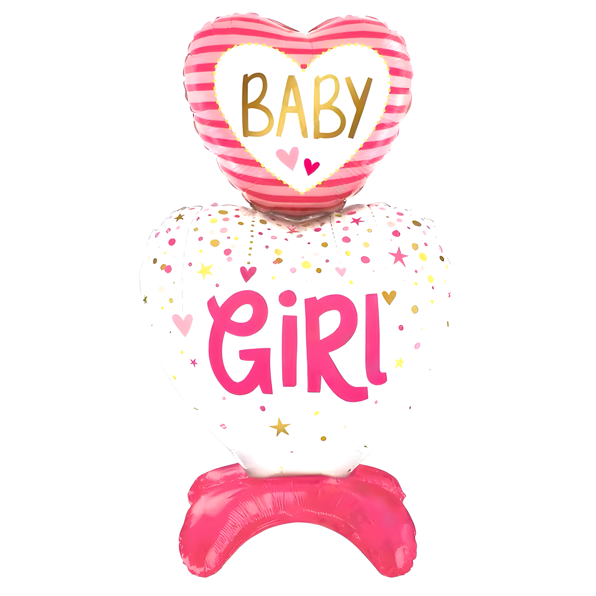 Ayaklı Pembe Baby Girl Folyo Balon
