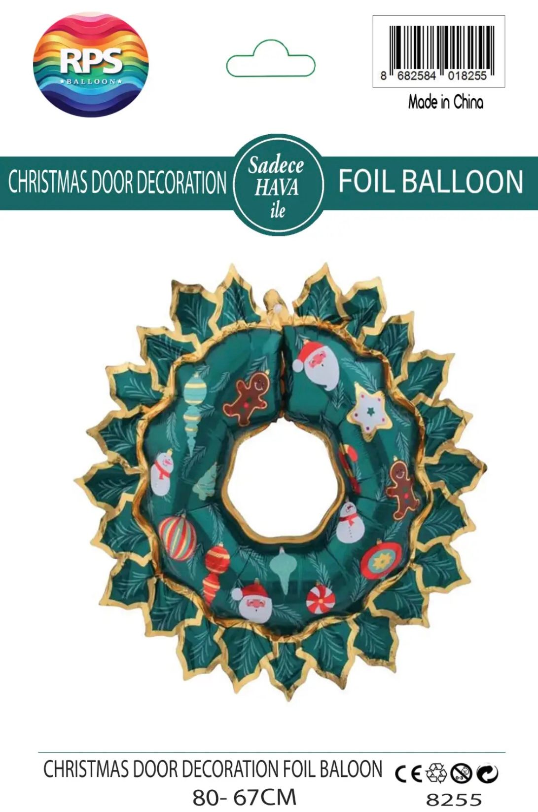 Yılbaşı Kapı Süsü Folyo Balon