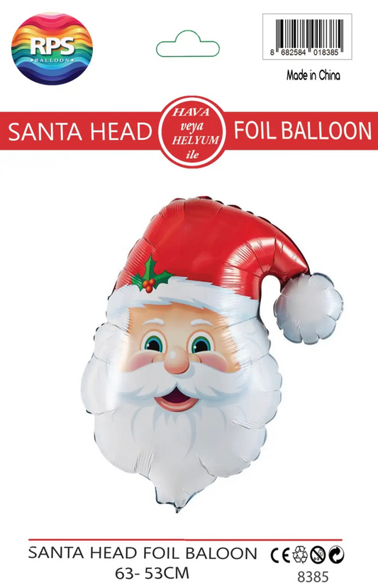 Noel Baba Kafa Folyo Balon