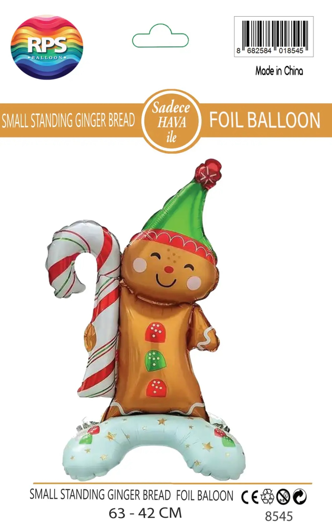 Ayaklı Küçük Kurabiye Adam Folyo Balon