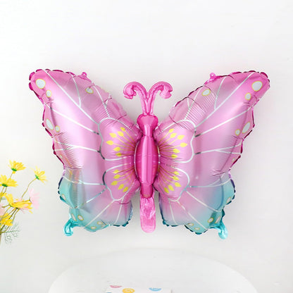 Benekli Pembe Kelebek Folyo Balon
