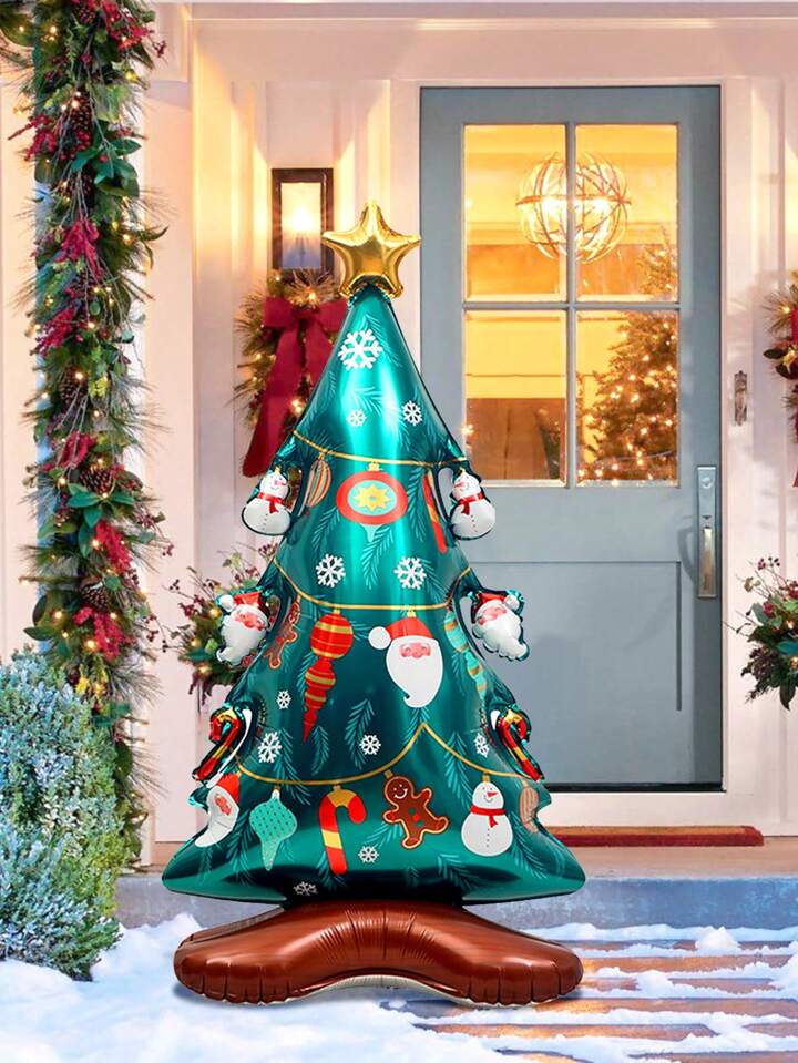 Ayaklı Büyük Çam Ağacı Folyo Balon