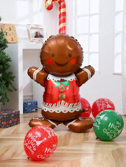 Ayaklı Büyük Kurabiye Adam Folyo Balon