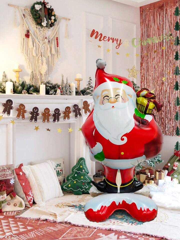 Ayaklı Noel Baba Folyo Balon