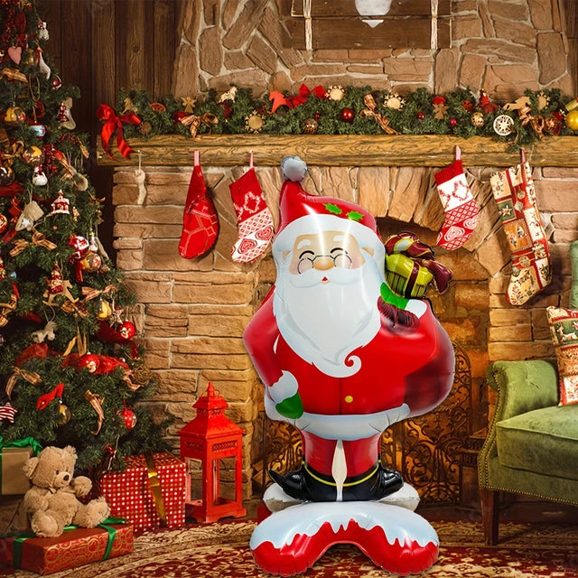 Ayaklı Noel Baba Folyo Balon