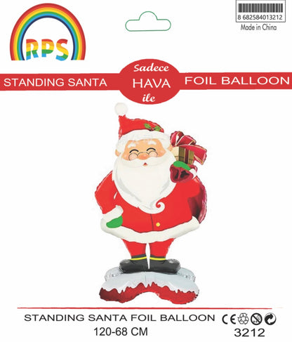 Ayaklı Noel Baba Folyo Balon