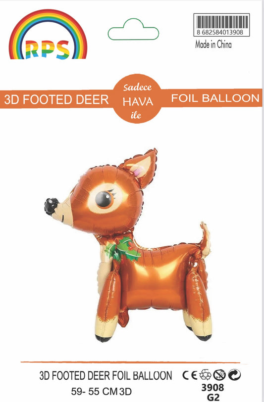 3D Geyik Folyo Balon