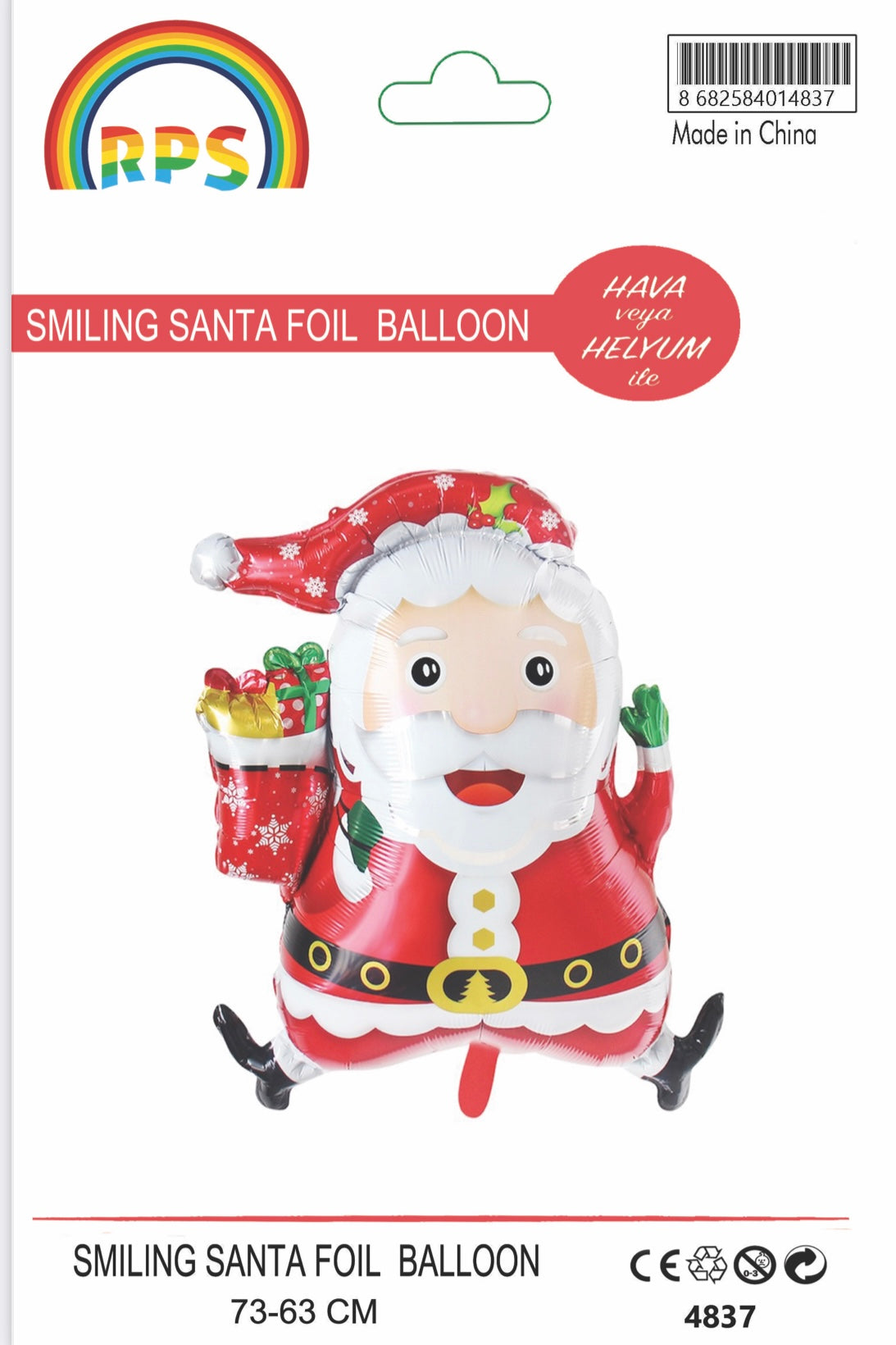 Gülen Noel Baba Folyo Balon