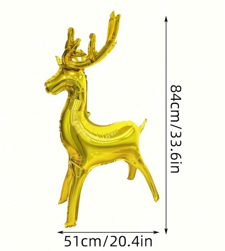 Ayaklı Küçük Gold Geyik Folyo Balon