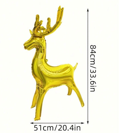 Ayaklı Küçük Gold Geyik Folyo Balon