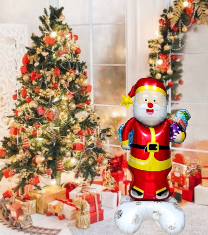 Ayaklı Büyük Noel Baba Folyo Balon