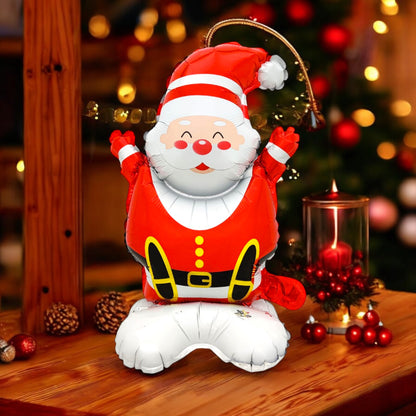 Ayaklı Küçük Oturan Noel Baba Folyo Balon