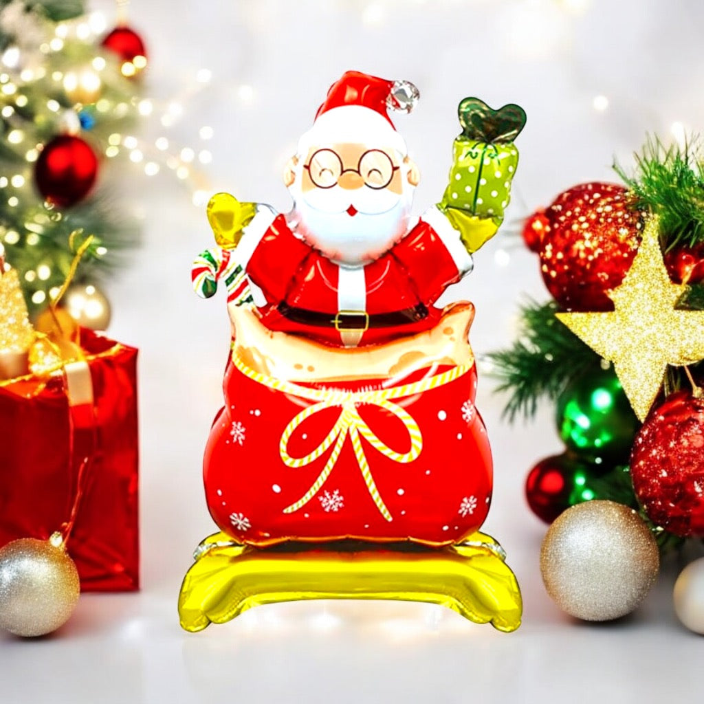 Ayaklı Küçük Noel Baba Folyo Balon