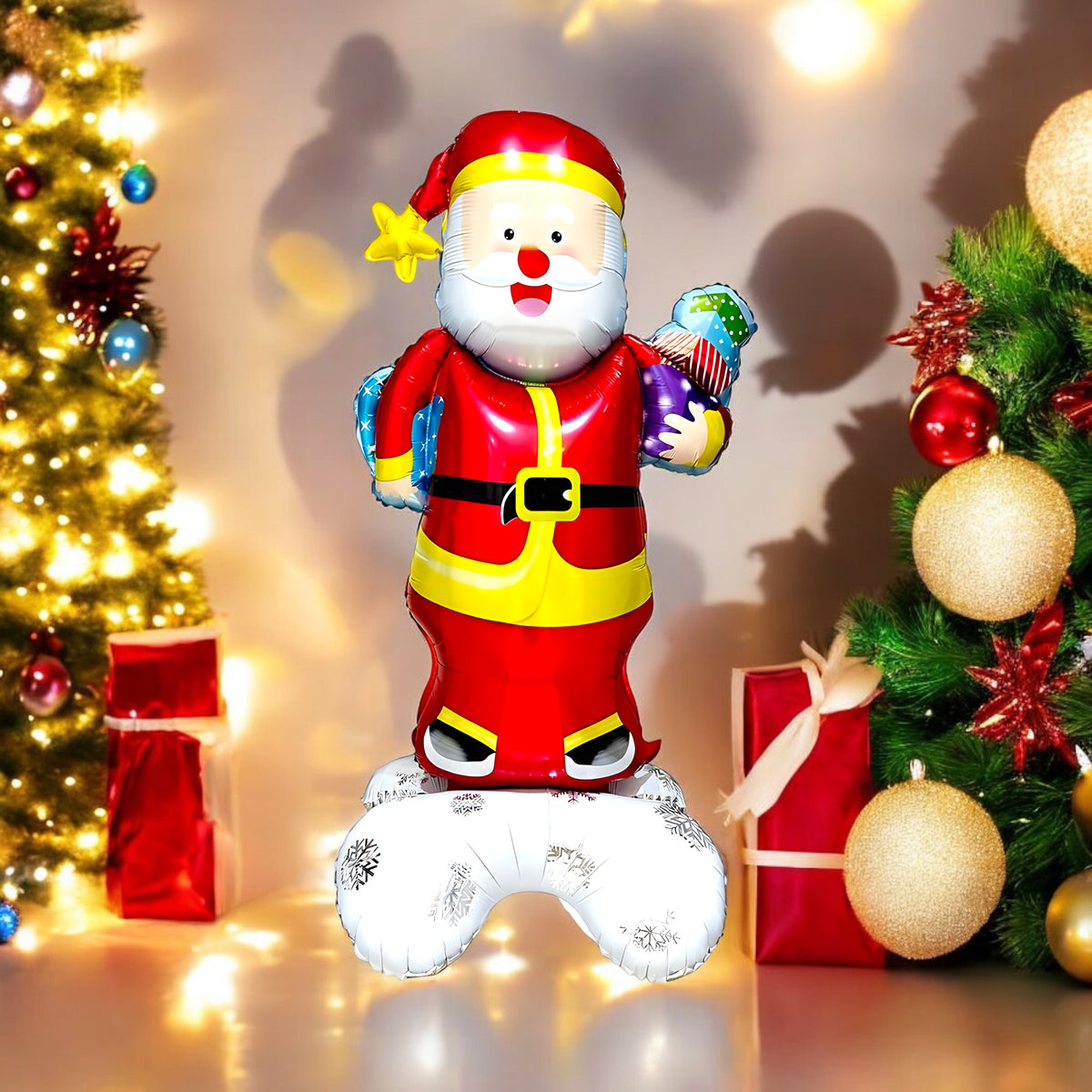 Ayaklı Büyük Noel Baba Folyo Balon