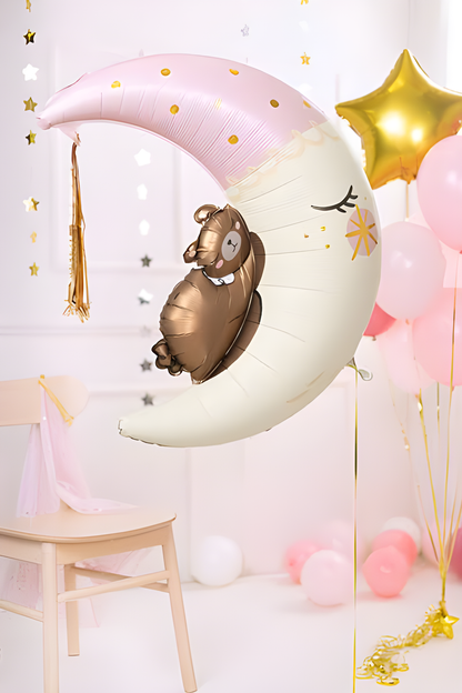 Ayılı Ay Folyo Balon